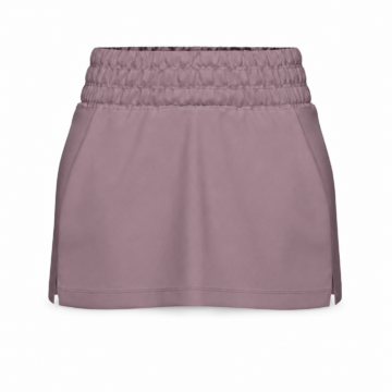 Dusty Purple Smocked Waist A Line Mini Skirt